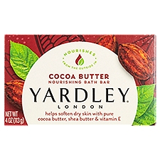 Yardley London Cocoa Butter Nourishing Bath Bar, 4 oz