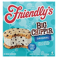 Friendly's Big Chipper Original Ice Cream Sandwiches 4 - 4.5 fl oz Packs, 18 Fluid ounce