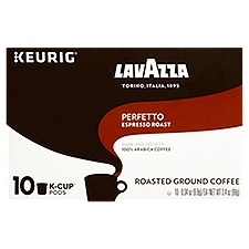 Lavazza Perfetto Espresso Roasted Ground Coffee, 0.34 oz, 10 count