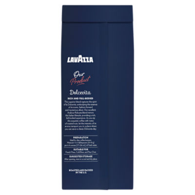 Lavazza Dolcevita Classico Medium Roast Whole Bean Coffee, 12 oz