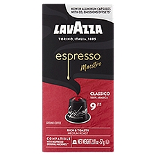 Lavazza Espresso Maestro Classico Medium Roast Ground Coffee, 10 count, 2.01 oz