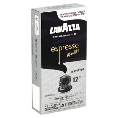 Lavazza Espresso Maestro Ristretto Dark Roast Ground Coffee, 10 count, 2.01  oz