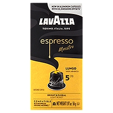 Lavazza Espresso Maestro Lungo Light Roast Ground Coffee, 10 count, 1.97 oz