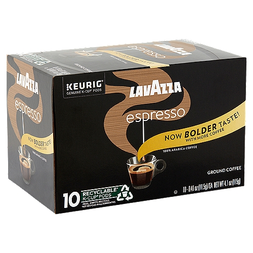 Lavazza Espresso Ground Coffee K-Cup Pods, 0.41 oz, 10 count - Fairway