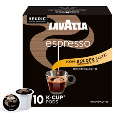 Lavazza Espresso 100% Arabica Ground Coffee K-Cup Pods, 0.41 oz, 10 count