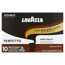 Lavazza Perfetto Dark Roast Ground Coffee K-Cup Pods, 0.41 oz, 10 count