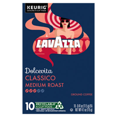 Lavazza Dolcevita Classico Medium Roast Ground Coffee K-Cup Pods
