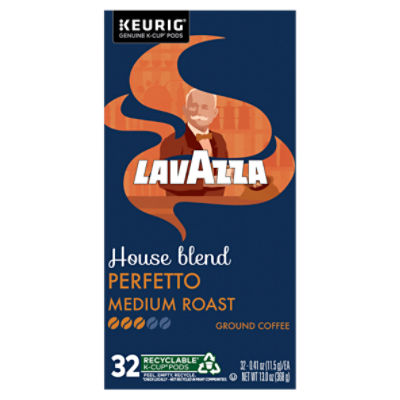 Lavazza House Blend Perfetto Medium Roast Ground Coffee K-Cup Pods, 0.41 oz, 32 count Image 10 of 13