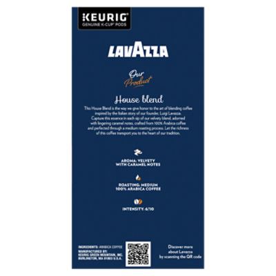 Lavazza Espresso Ground Coffee K-Cup Pods, 0.41 oz, 10 count