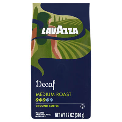 Lavazza Decaf Medium Roast Ground Coffee, 12 oz