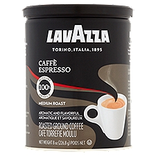 Lavazza Medium Roast Caffè Espresso Roasted Ground Coffee, 8 oz