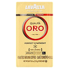 Lavazza Qualità Oro Premium 100% Arabica Roasted Ground Coffee, 8.8 oz