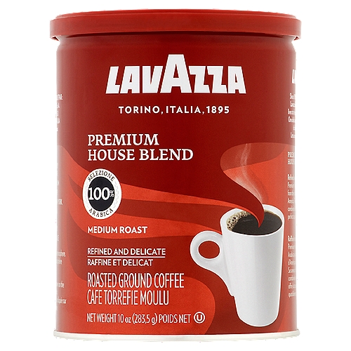 Lavazza Premium House Blend Medium Roasted Ground Coffee, 10 oz
Roasted Ground Coffee

Refined and delicate.
Premium House Blend is a 100% Arabica coffee from the highlands of Central and South America. The fruity and aromatic flavor profile combined with the special grinding deliver the perfect cup for your daily coffee moments.

Taste Profile: Fruity & floral, chocolate, dry fruits, spicy, wood & tobacco, caramel, malt & honey, biscuit