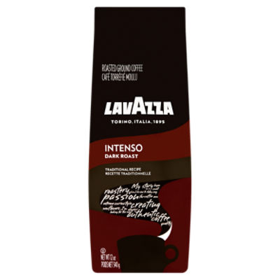 Lavazza Intenso Dark Roasted Ground Coffee, 12 oz, 12 Ounce