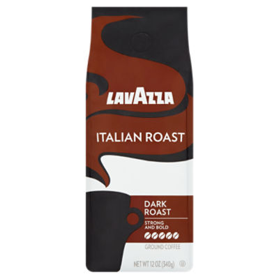 Lavazza Italian Roast Dark Roast 100% Arabica Ground Coffee, 12 oz