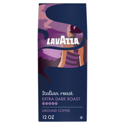 Lavazza Italian Extra Dark Roast Ground Coffee, 12 oz