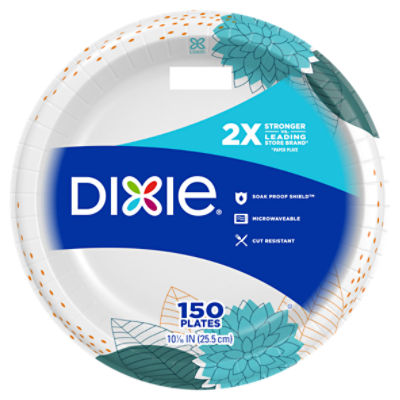 DIXIE® EVERYDAY PRINTED PAPER PLATES, 10 1/16 IN PLATES, 150CT - ShopRite