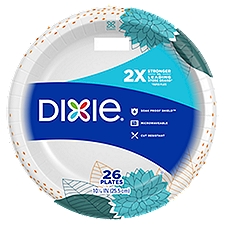 DIXIE® EVERYDAY PRINTED PAPER PLATES, 10 1/16 IN PLATES, 26CT
