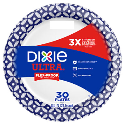 DIXIE® ULTRA PRINTED PAPER PLATES, 8 1/2 IN PLATES, 30CT