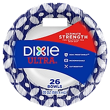 Dixie Ultra Heavy Duty 20 Oz Disposable, Paper Bowls, 26 Each