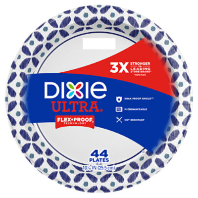 DIXIE® ULTRA PRINTED PAPER PLATES, 10 1/16 IN PLATES, 44CT, 44 Each