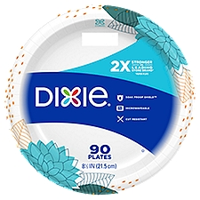Dixie Everyday Lunch Paper Plates, 8.5", 90 Count, 90 Each
