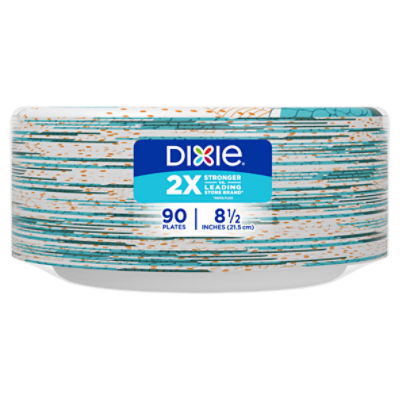 DIXIE - DIXIE, Everyday Printed Paper Plates, 8 1/2 Inch Lunch Or