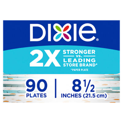 Dixie Paper Plates, 8 1/2 Inch, Dinner Size Printed Disposable
