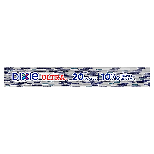 DIXIE® ULTRA PRINTED PAPER PLATES, 10 1/16 IN PLATES, 20CT