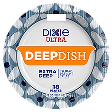 Dixie Plates 28 oz Extra Deep Dish, 18 Each