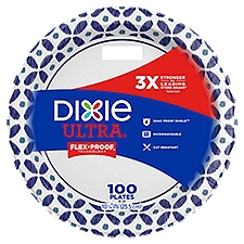 DIXIE® ULTRA PRINTED PAPER PLATES, 10 1/16 IN PLATES, 100CT