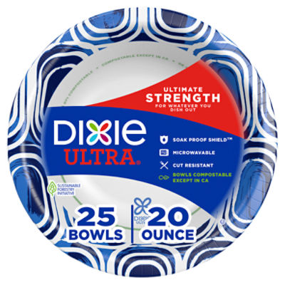 Dixie Ultra Ultimate Strength 20oz Bowls, 25 count, 25 Each