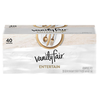 Vanity Fair Entertain Napkins, 40 count ShopRite