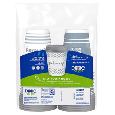 Dixie® To Go Printed Insulated Paper Cups and Lids, 14 ct - City Market