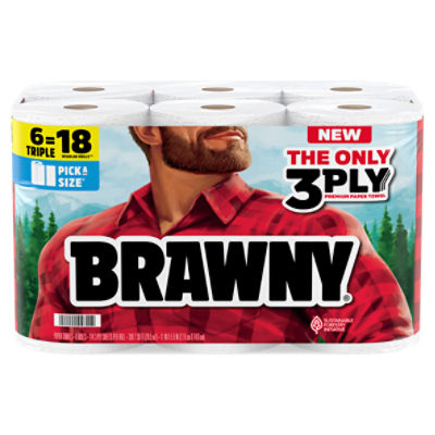 Brawny Pick-A-Size Paper Towels, 6 count