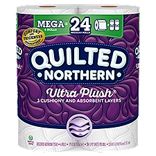 QUILTED NORTHERN ULTRA PLUSH® TOILET PAPER, 6 MEGA ROLLS