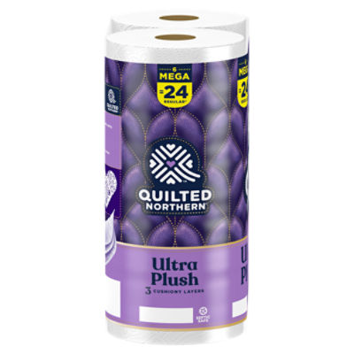 Quilted Northern Ultra Plush Toilet Paper, 6 Mega Rolls = 24 Regular Rolls  ( packaging may vary )