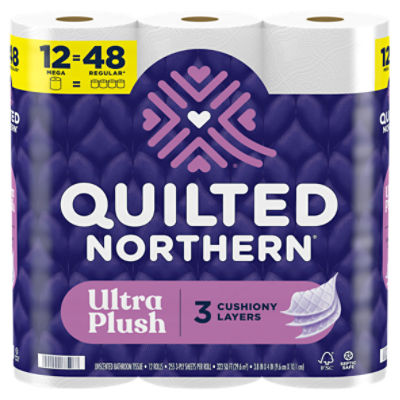 Quilted Northern Ultra Plush Unscented Bathroom Tissue, 12 count