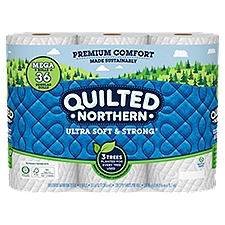 Quilted Northern 9 Mega Rolls, Ultra Soft & Strong 1045 Paper, 9 Each