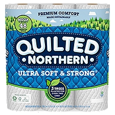 Quilted Northern Ultra Soft & Strong White, Bath Tissue, 12 Each