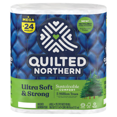 QUILTED NORTHERN ULTRA SOFT & STRONG® TOILET PAPER, 6 MEGA ROLLS