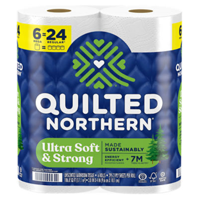 QUILTED NORTHERN ULTRA SOFT & STRONG® TOILET PAPER, 6 MEGA ROLLS 