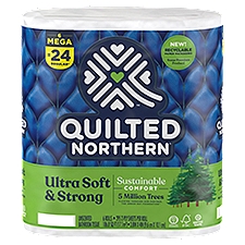 QUILTED NORTHERN ULTRA SOFT & STRONG® TOILET PAPER, 6 MEGA ROLLS