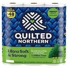 QUILTED NORTHERN ULTRA SOFT & STRONG® TOILET PAPER, 12 MEGA ROLLS