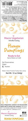 Macro Vegetarian Vegetarian Hunan Dumpling, 14 oz