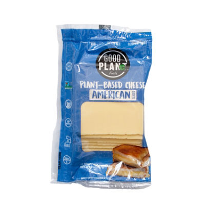 Good Planet Foods American Style Plant-Based Cheese Slices, 10 count, 8 oz