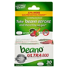 Beano Food Enzyme Tablets, 30 count