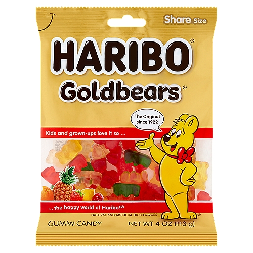 Haribo Goldbears Gummi Candy Share Size, 4 oz