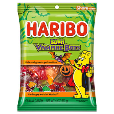 Haribo Sour Vampire Bat Gummies, 4 oz