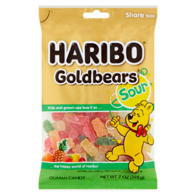 Haribo Goldbears Sour Gummi Candy Share Size, 7 oz
